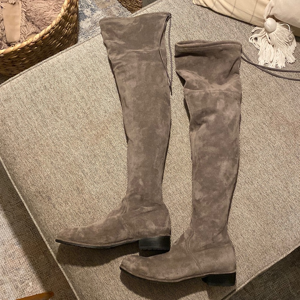 Kaitlyn Pan Gray Over The Knee Boots - worn once